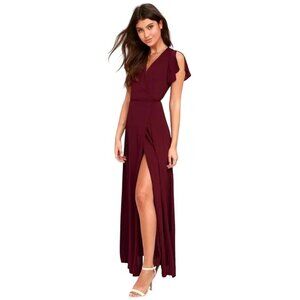 Lulus Heart of Marigold True Wrap Maxi Dress Womens Size L Party Wedding Guest